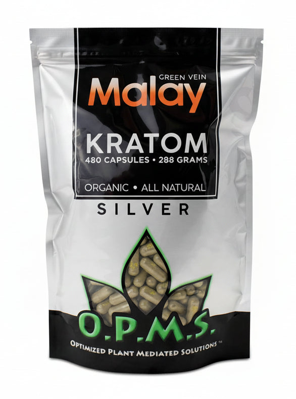 OPMS Silver – Green Vein MALAY 480 capsule 288 Gram - KR Sky