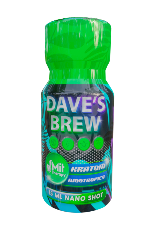 Mit Therapy Fast-Acting Nano Shot | Kratom + Nootropics | Dave’s Brew | 15ml