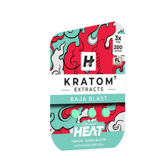 Straight Heat Kratom Extract Tablets 200mg Each 3ct Pack