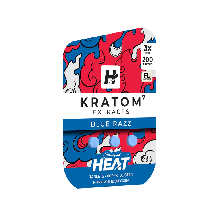 Straight Heat Kratom Extract Tablets 200mg Each 3ct Pack