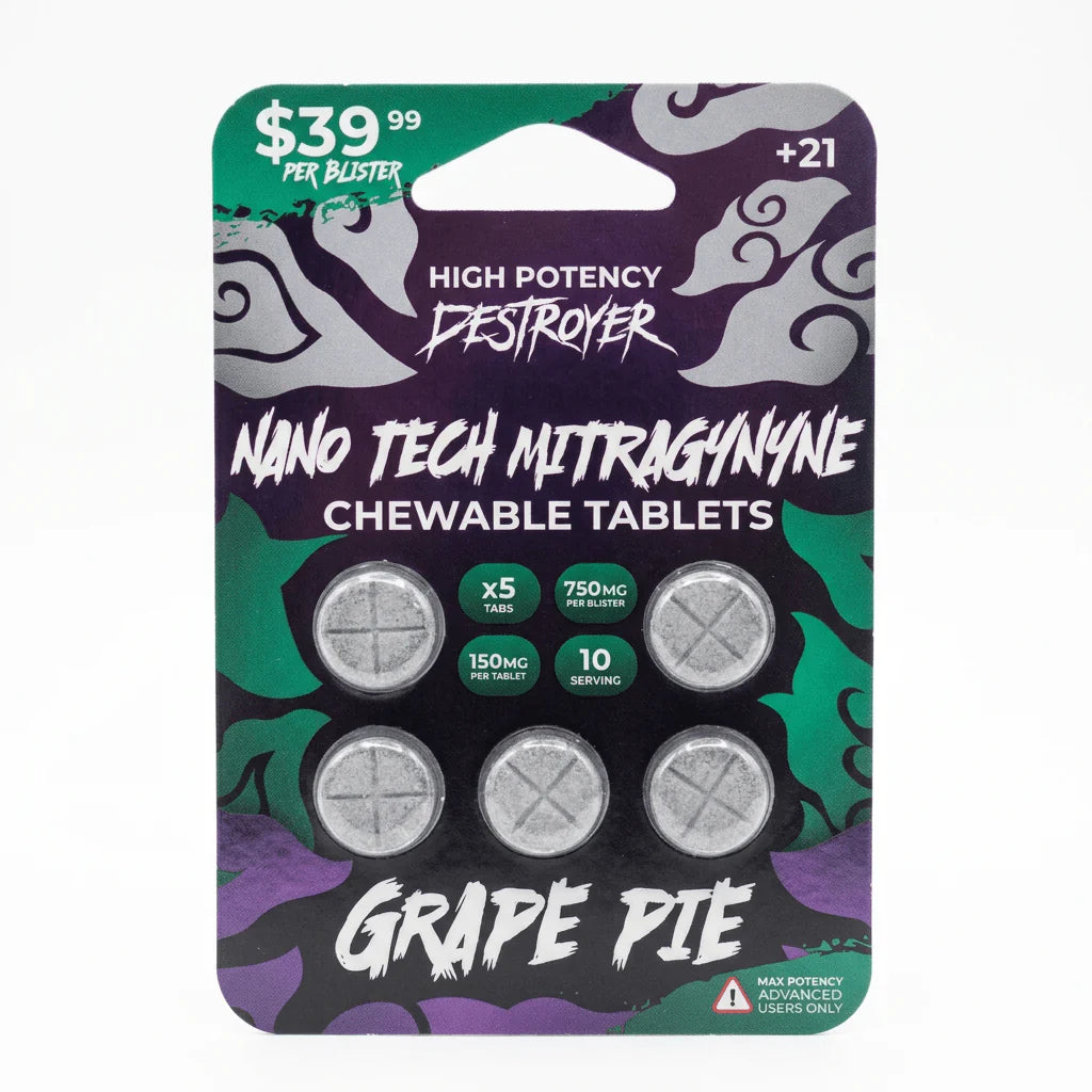 Destroyer Nano Tech Mitragynine Chewable Tablets 150mg Each 5ct